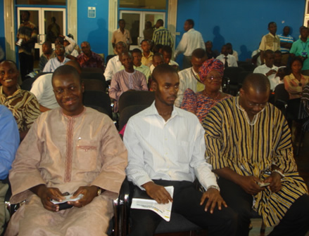 Two fellows of IMANI, Mr. Djabanor Narh, Partner, Ernst & Young,  seated left, and Mr. Edwin Provencal , CEO of Exzeed Ghana Ltd. seated right