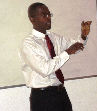 Patrick Awuah giving the welcome address at SYPALA 2009