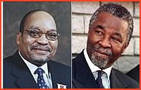 Jacob Zuma (L) Thabo Mbeki(R)
